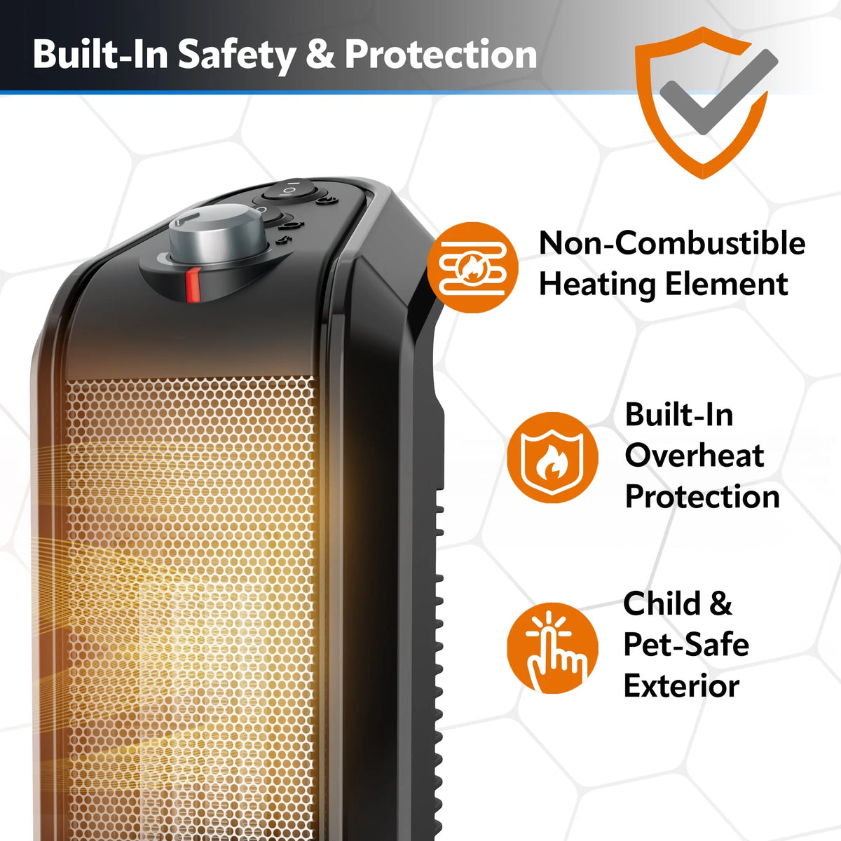 16" 1500W Oscillating Ceramic Tower Space Heater C81700