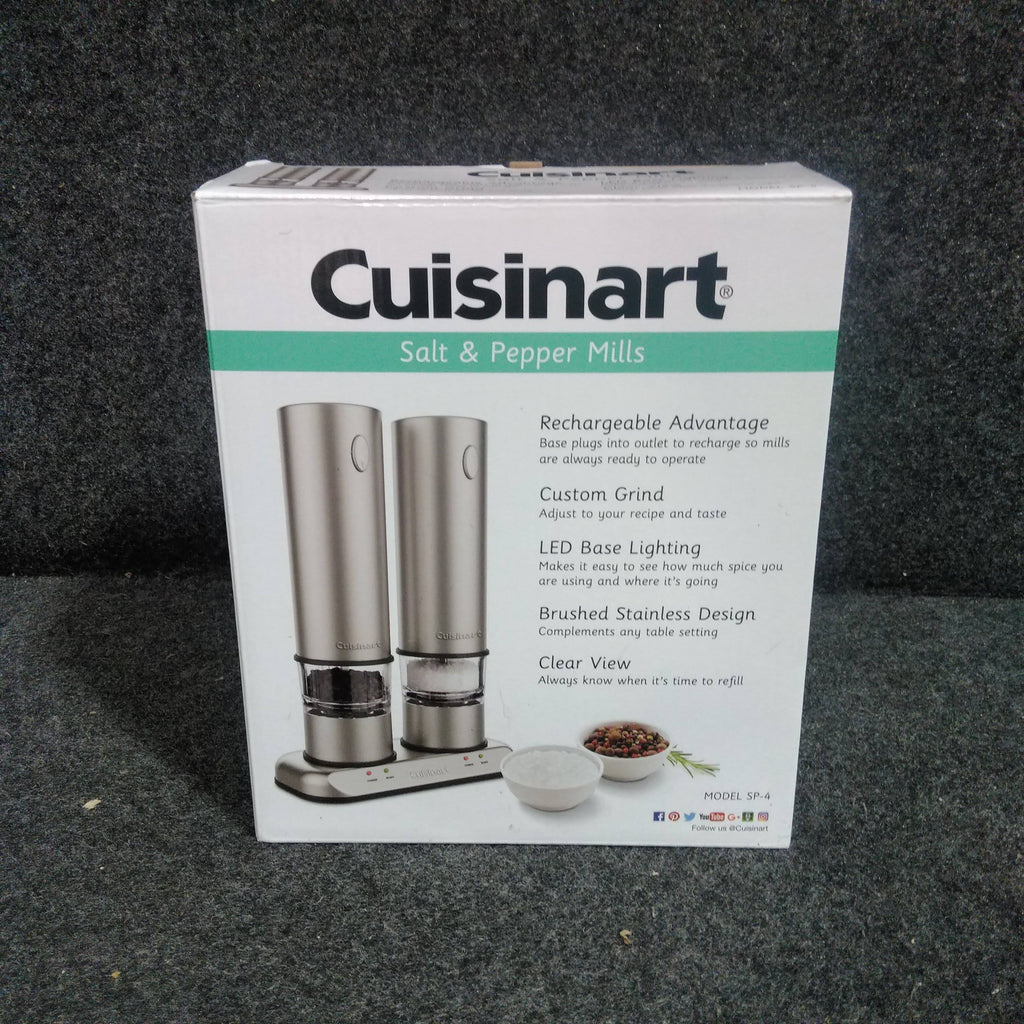 Brushed Stainless Steel Electric Salt & Pepper Mill Set N5571