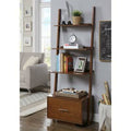 Dark Walnut Ladder Bookcase L3304