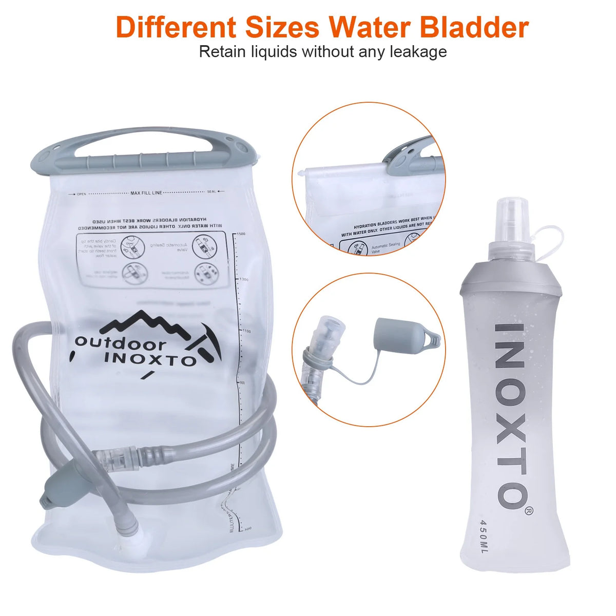 Blue Hydration Vest Backpack with 2.4L Water Bladder S19025