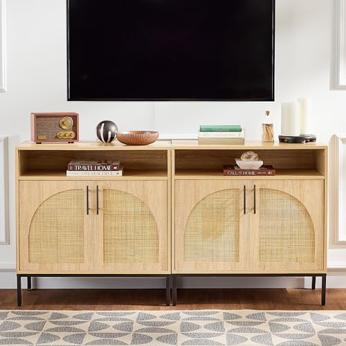 2-Door Rattan Storage Cabinet U365586