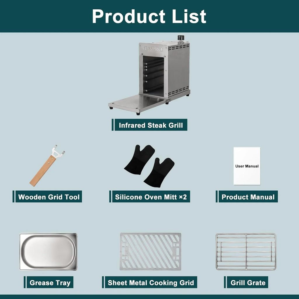 1500℉ Portable Propane Gas Grill with Infrared Technology C478521
