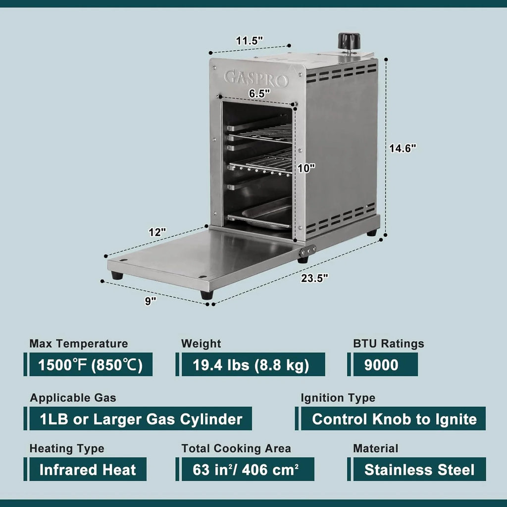 1500℉ Portable Propane Gas Grill with Infrared Technology C478521