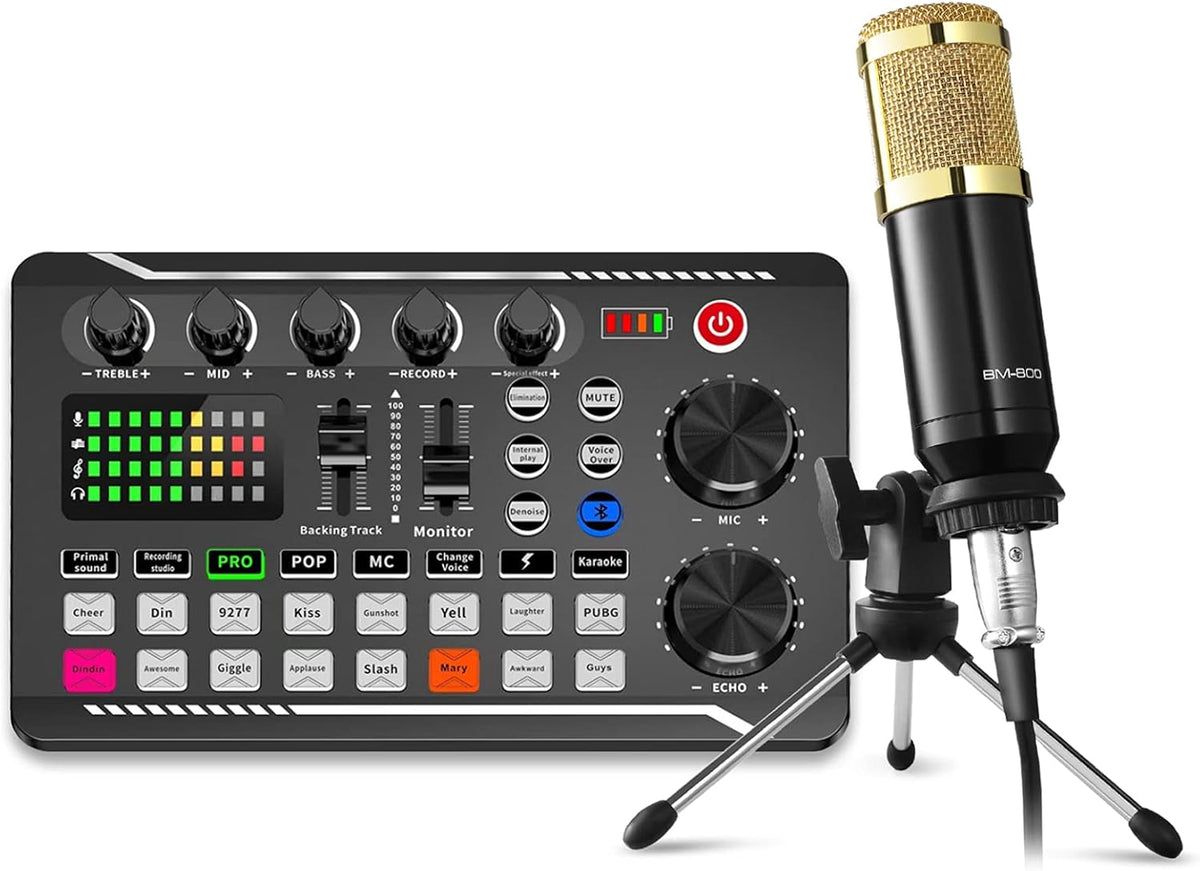 Podcast Microphone and Audio Mixer Bundle W382571