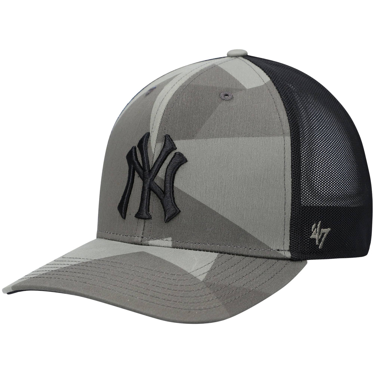New York Yankees Camo Black Snapback Hat E99942