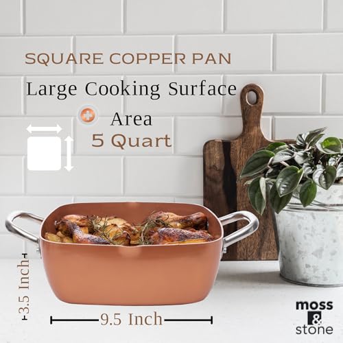 5 Pcs Non Stick Copper Cookware Set S54267