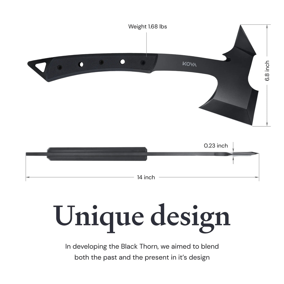 Black Stainless Steel Hatchet E6826