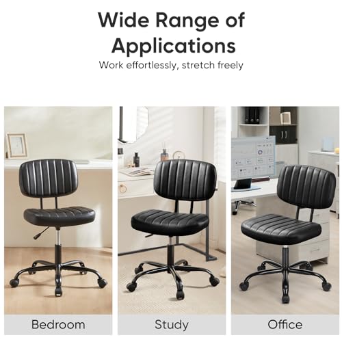 Deep Brown Height Adjustable PU Leather Swivel Office Chair I959