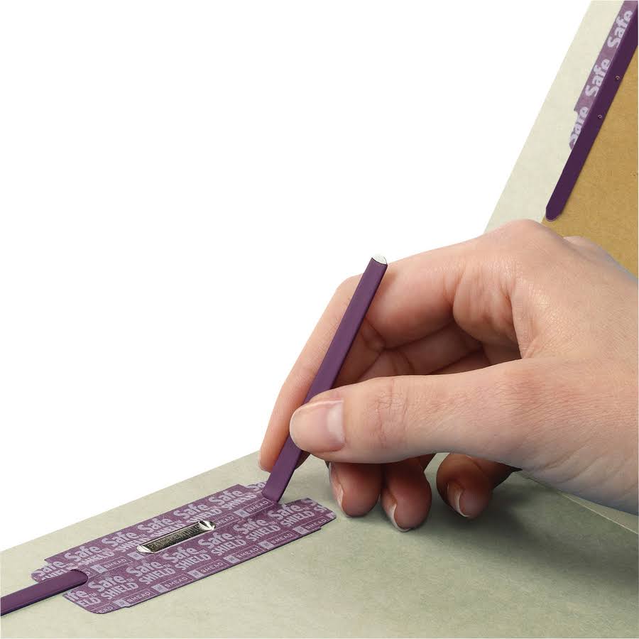 Legal Eight-Section Gray/Green Pressboard Classification Folders 10/Box Z68032