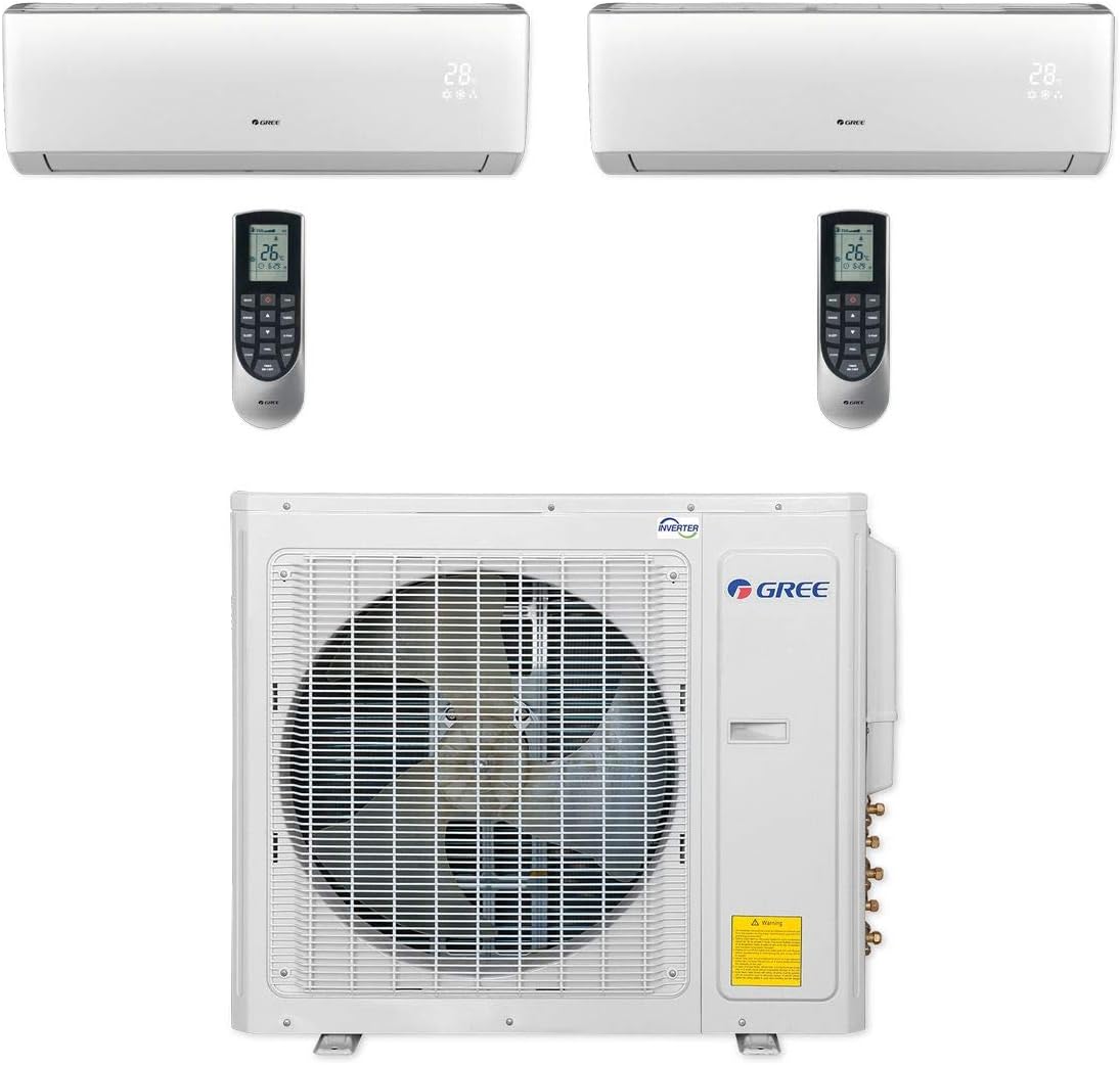 30,000 BTU Dual-Zone Mini Split Air Conditioner Heat Pump B17350