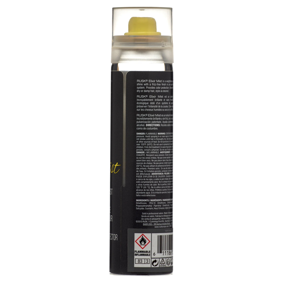 Rusk Elixir Mist Hairspray 2.5 Oz L73058