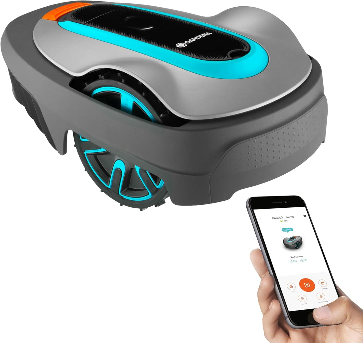 Robotic Lawnmower with Bluetooth App, Grey A728