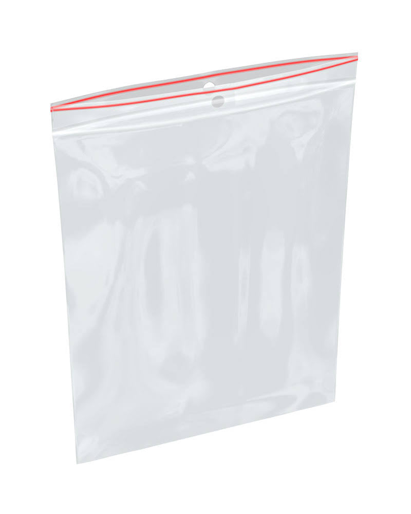 4 Mil Reclosable Plastic Bags with Hang Hole H775852