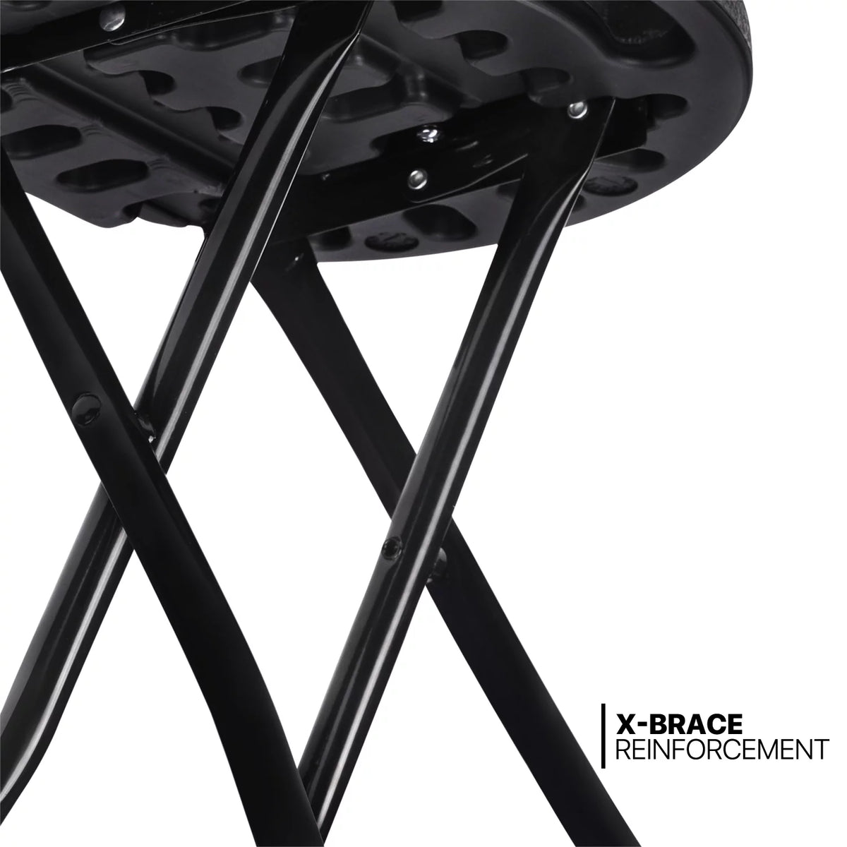 7 Pieces 5 FT Folding Round Table and Chair Set Black K27130
