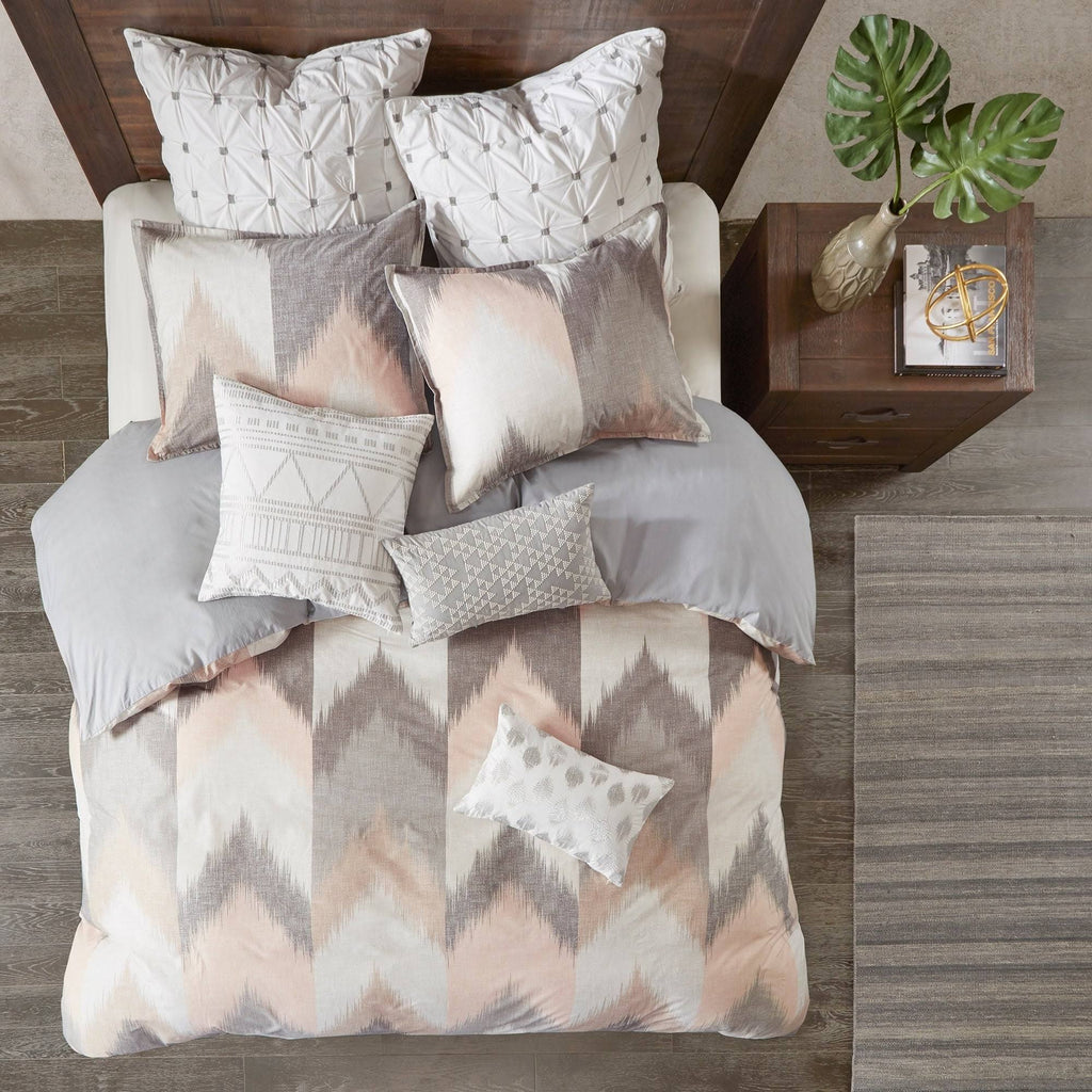 Blush Cotton Printed Comforter 3-Piece Set King Cal King I76550