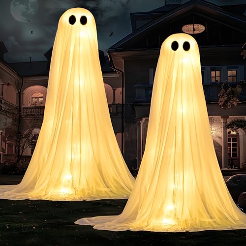 2 Pack 50'' Light Up Ghost Halloween Decor O442472