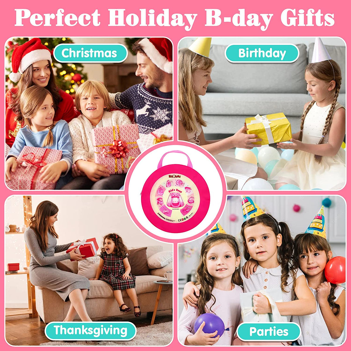 Princess Pop Up Tent with Star Lights and Portable Bag P209752
