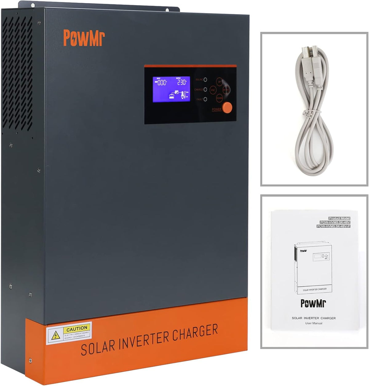 5500W Solar Hybrid Inverter with 80A MPPT Charge Controller 48V DC to 220/230V AC Pure Sine Wave Inverter L131