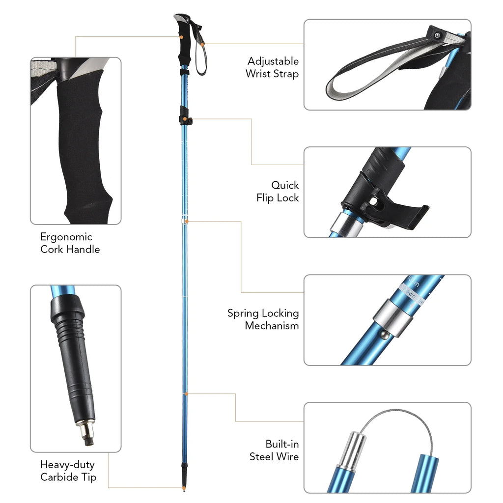 Blue Adjustable Trekking Pole G13350
