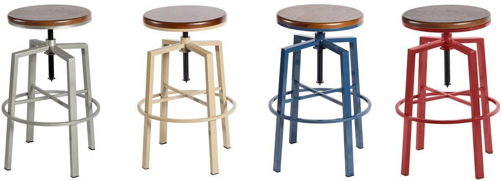 Beige Backless Adjustable Height Barstool N26730