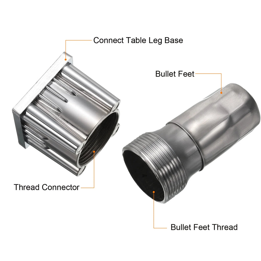 4.1" Stainless Steel Table Legs for 2" Square Tubing Q533325