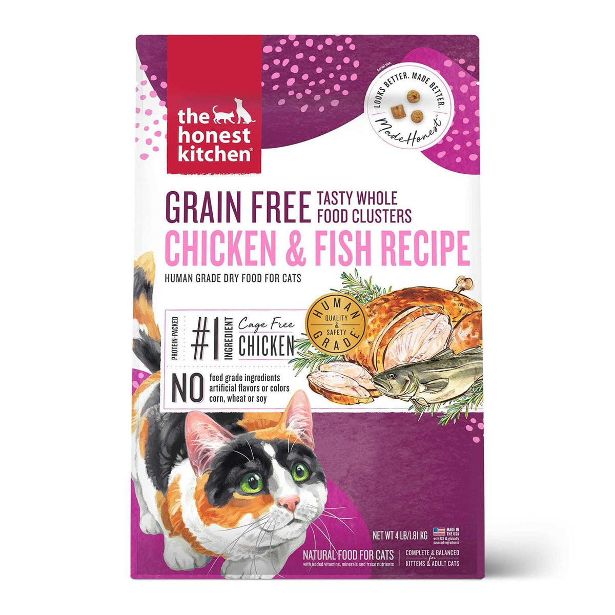 Grain-Free Chicken Fish Dry Cat Food O9704