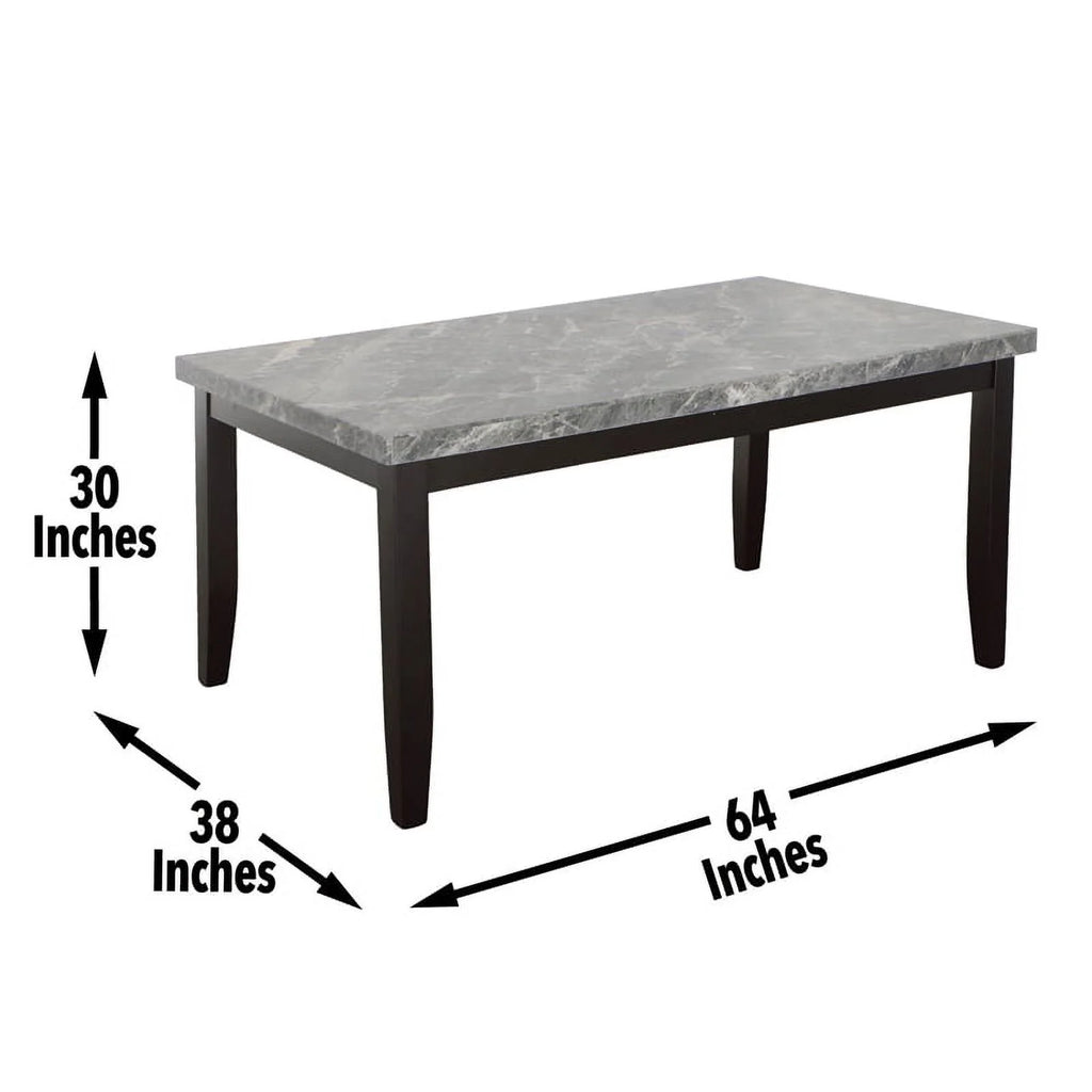 64" Marble Top 6-piece Dining Set C247