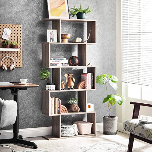 Ebony Black 5-Tier Bookshelf Q8446