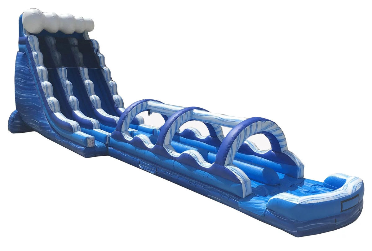 65' Commercial Inflatable Water Slide Blue Marble with Blower X862