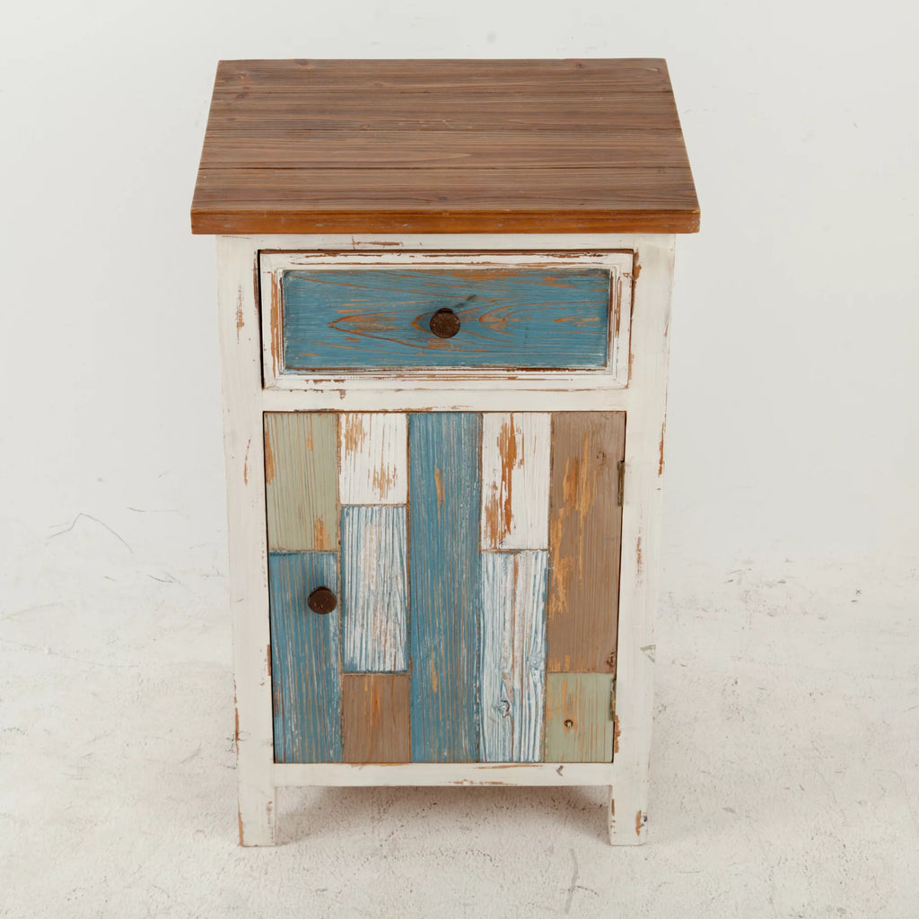 Rustic Multi-Color Small Console Cabinet F2877