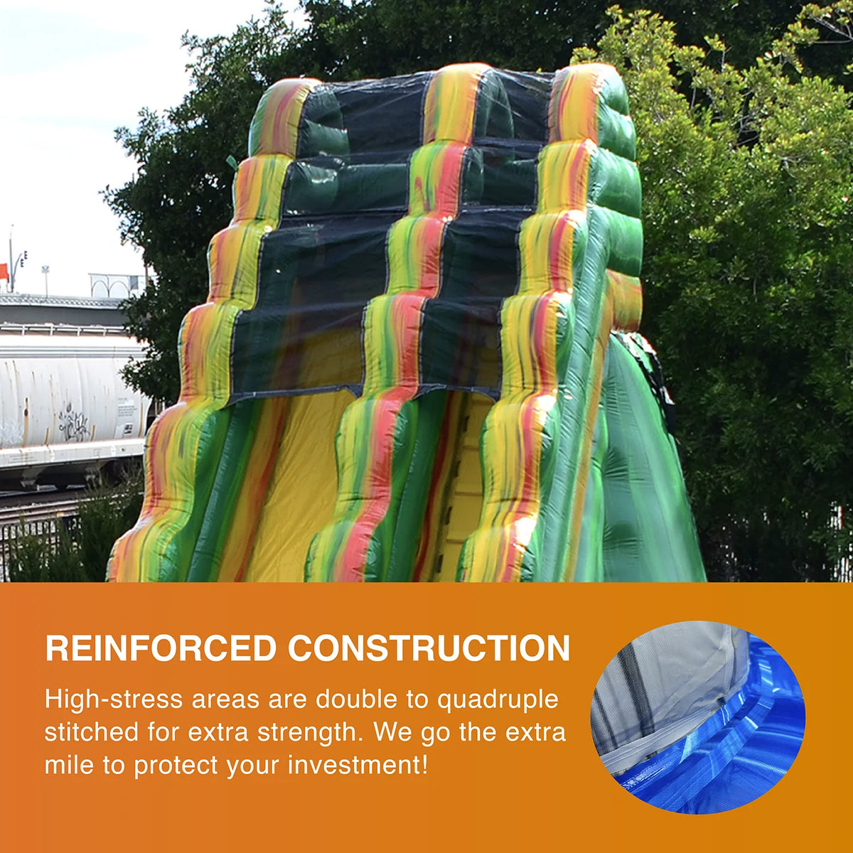 19' Inflatable Water Slide with Splash Pool M8306