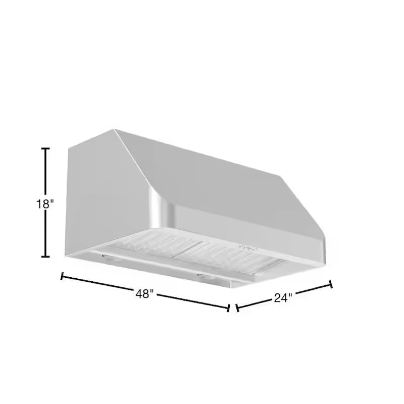 48 in. 700 CFM Convertible Under Cabinet Range Hood in Stainless Steel Y5446