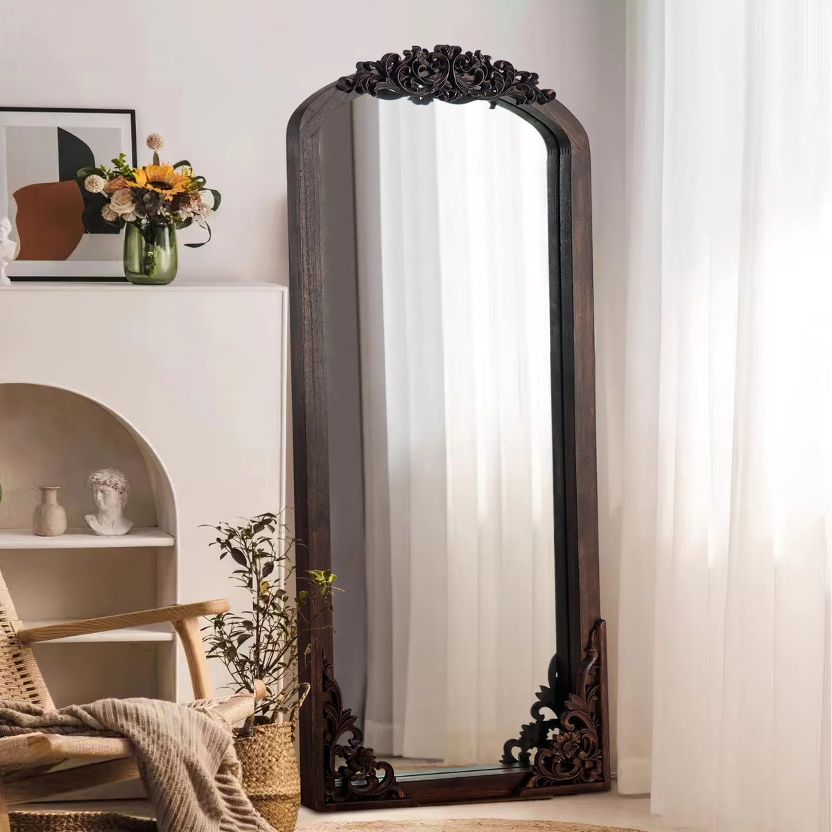 Arch Mirror Full-Length Mirror 71"x31" Natural X40716