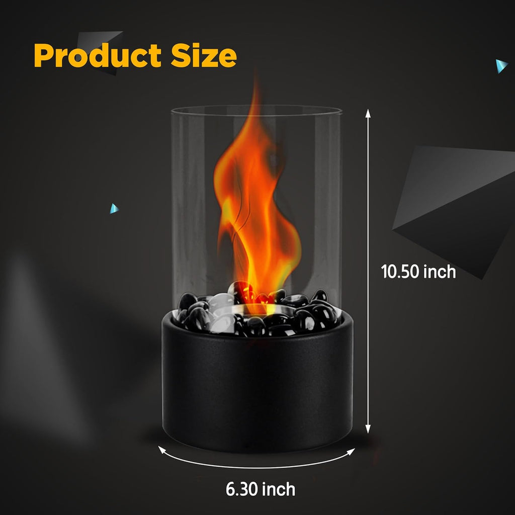 Black and White Stone Design Tabletop Fire Pit U585