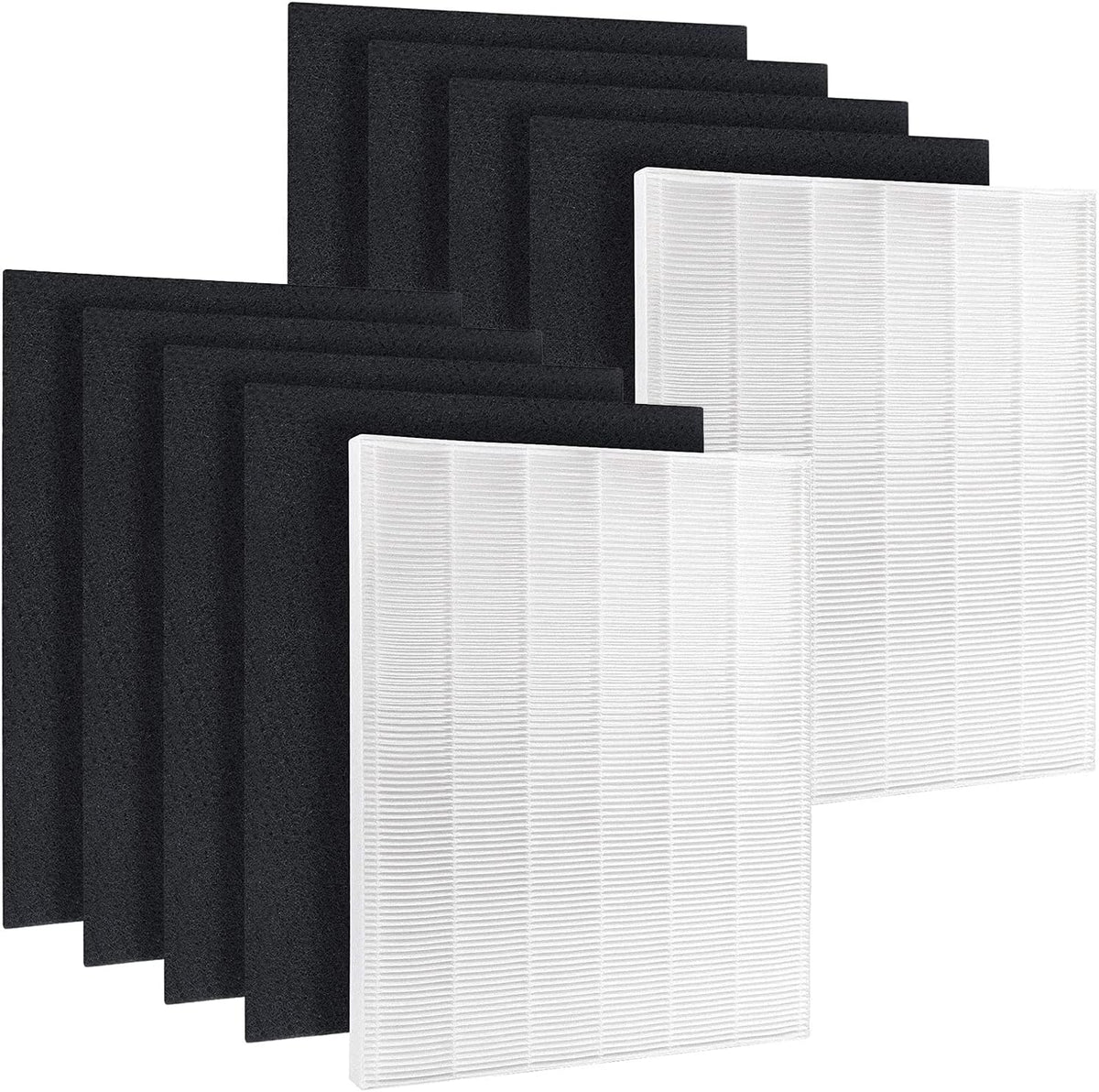 2 Pack True HEPA Replacement Filter with 8 Activated Carbon Prefilters B932