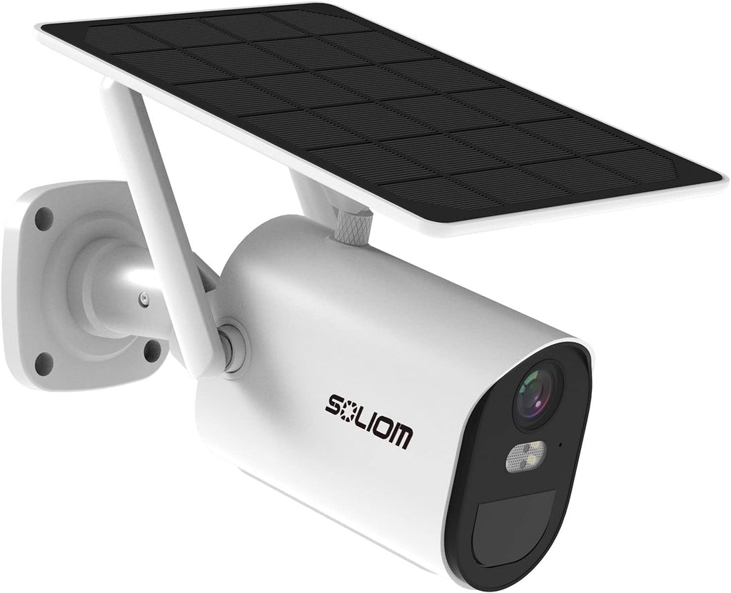 Solar Security Camera Outdoor Wireless Battery Powered 1080p with Spotlight Color Night Vision Two-Way Talk Siren Alarm Motion Detection P419212