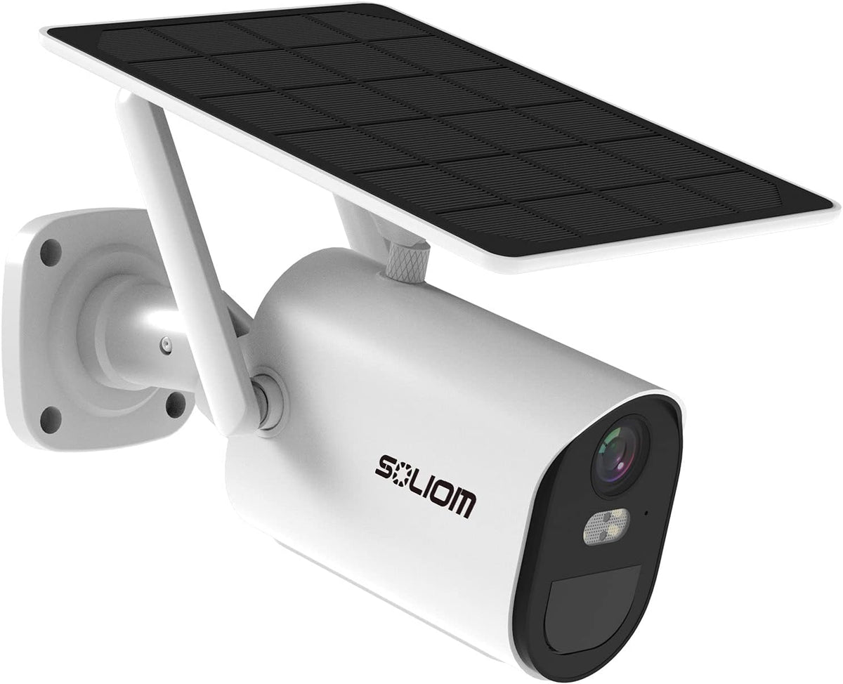 Solar Security Camera Outdoor Wireless Battery Powered 1080p with Spotlight Color Night Vision Two-Way Talk Siren Alarm Motion Detection P419212