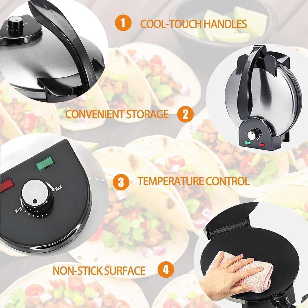 10 Inch Non-Stick Electric Tortilla Maker P3262