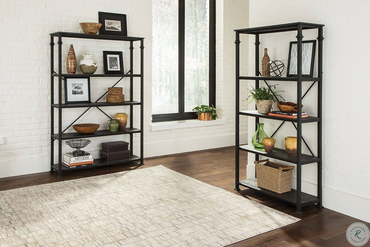 Dark Grey Double Bookcase B78899