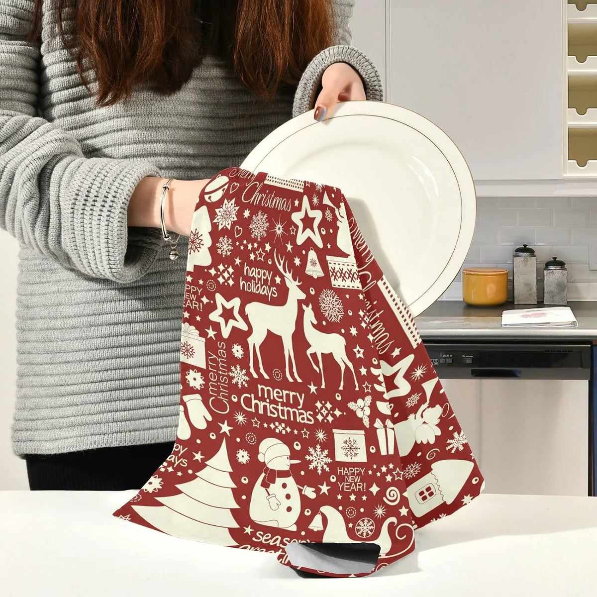 6Pcs Kitchen Dish Towel Set Q8726