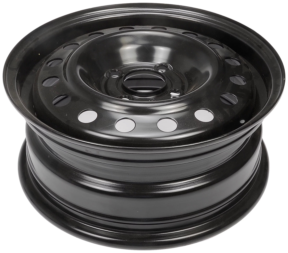 Steel 15 x 6-inch 4-Lug Black Wheel Rim B15349