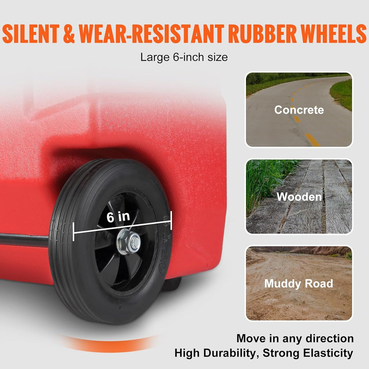 16 Gallon Fuel Caddy with Hand Pump Rubber Wheels M25526