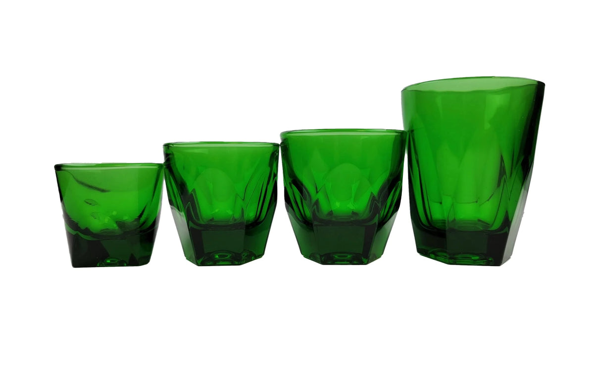 Glass Latte 12 oz Emerald Green W959