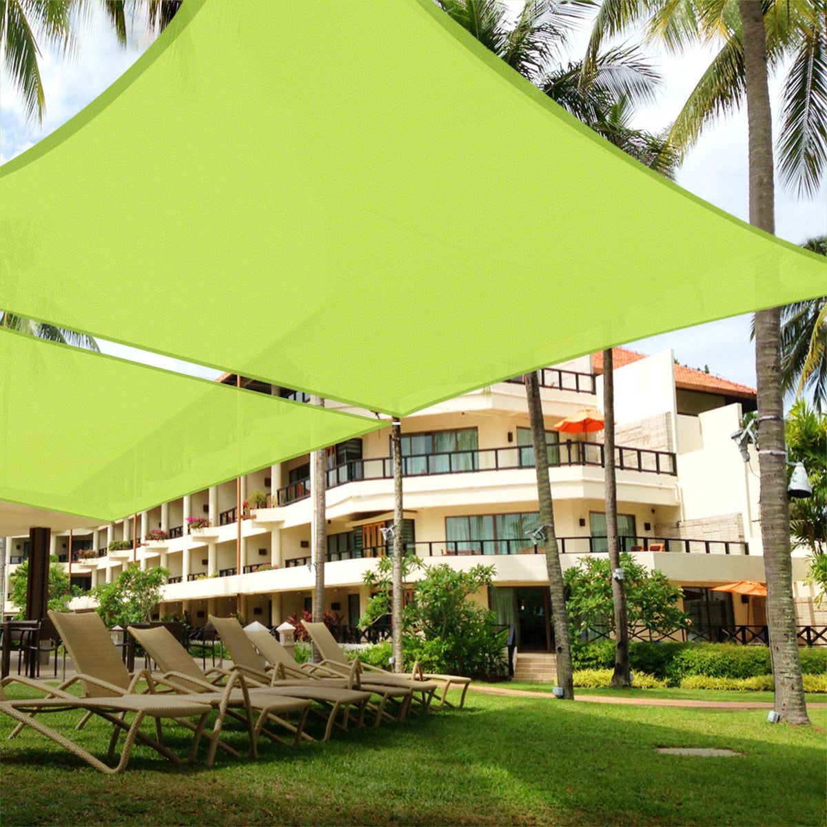 2 Pack 20x16 Ft 97% UV Block Rectangle Sun Shade Sail Canopy V1465