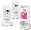 Video Baby Monitor with 2 Digital Cameras 1,000ft Range 2-Way Talk Temperature Display Day/Night Vision N4349