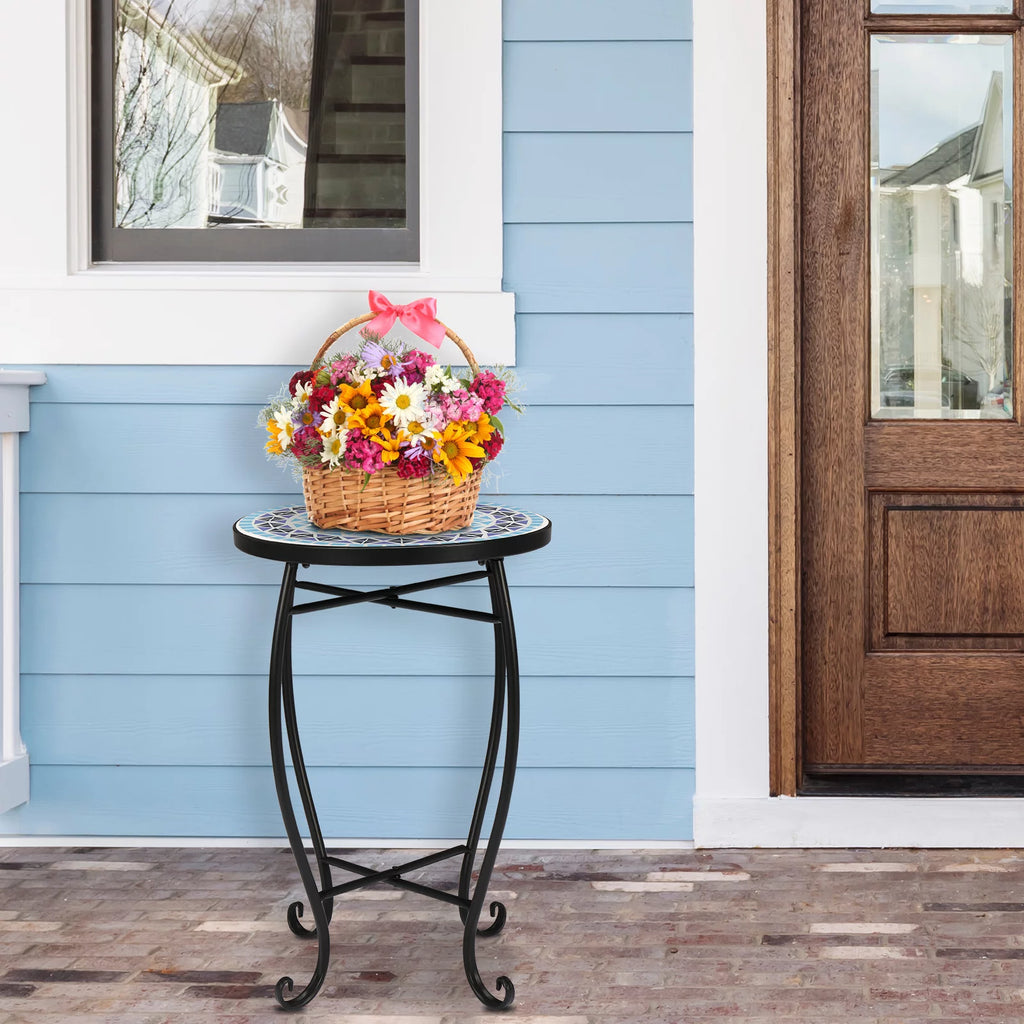 14 Round Mosaic Accent Table A890