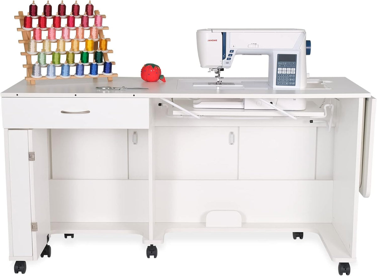 Full-Size Sewing Cabinet with Locking Wheels A49942