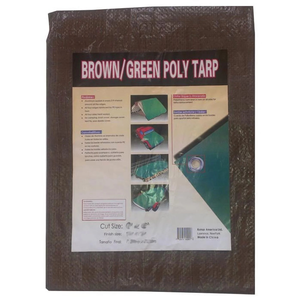 10-ft x 12-ft Reversible Brown/Green Poly Tarp Z701943