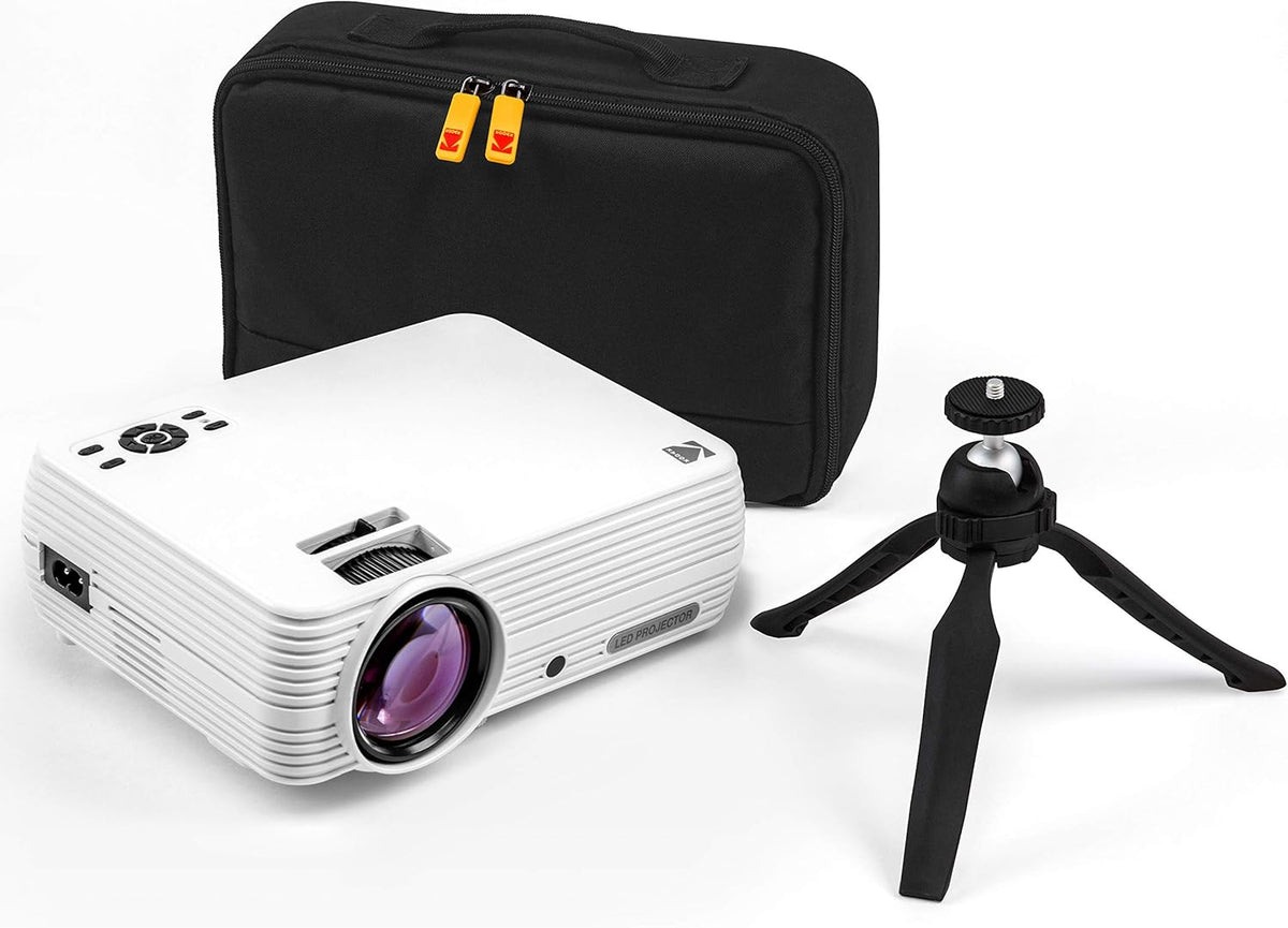 1080p HD Compact Home Projector with Tripod and Case A85058