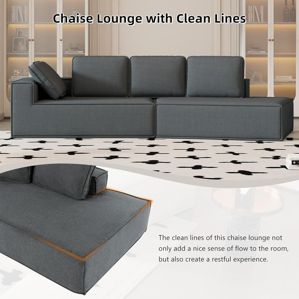 Grey Chaise Lounge Sofa Sleeper Sofa L97190